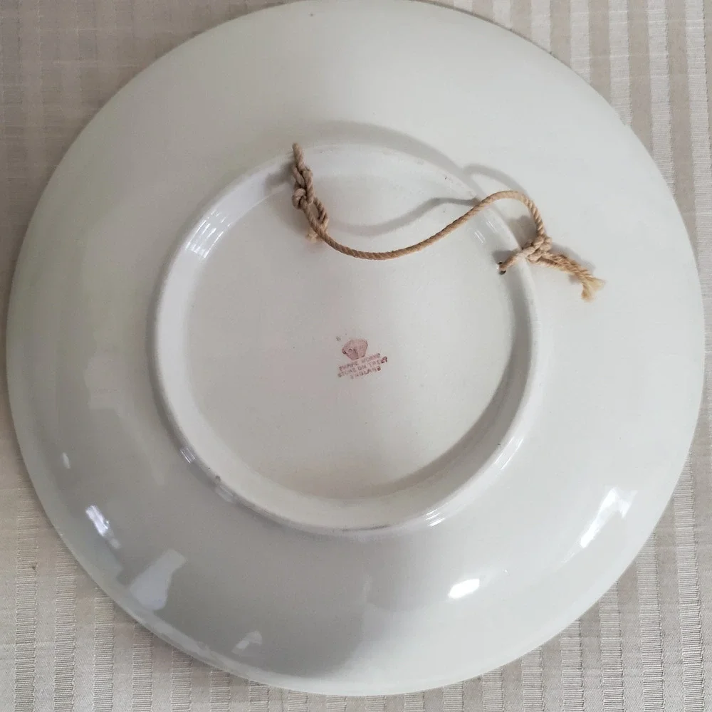2 Antique Empire Works Cobalt Blue 22k Gold Display Plates